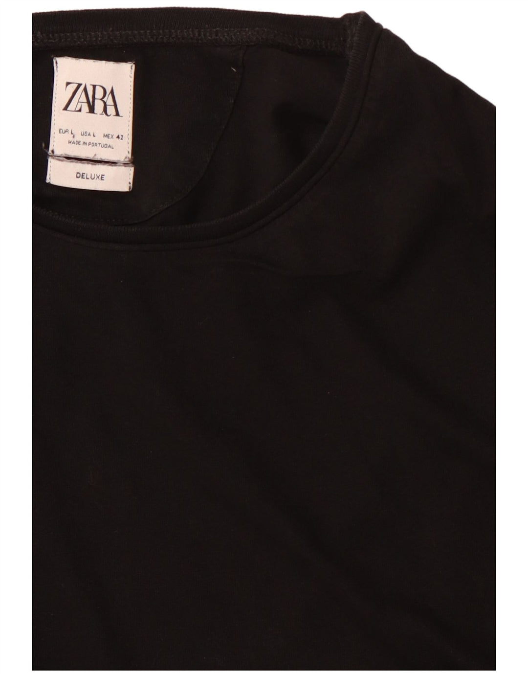 Zara Mens T-Shirt Top Large Black