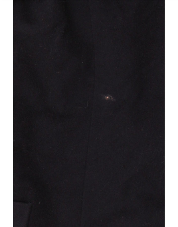 Jaeger Womens Double Breasted Blazer Jacket UK 6 XS Navy Blue New Wool