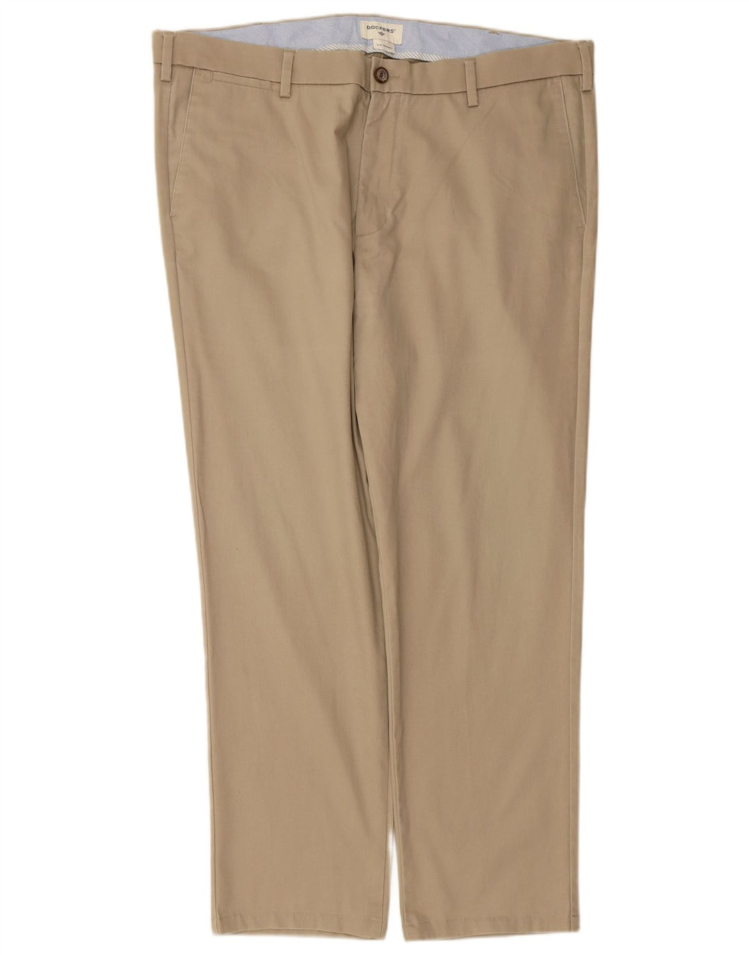 DOCKERS Mens Slim Tapered Chino Trousers W40 L29 Beige Cotton