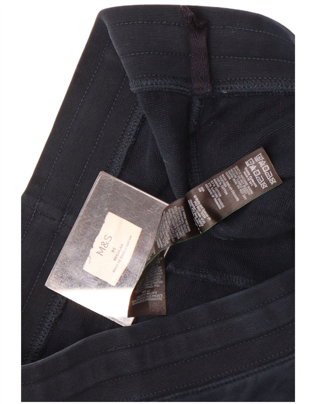 Marks & Spencer Mens Regular Sport Shorts Medium Navy Blue Cotton