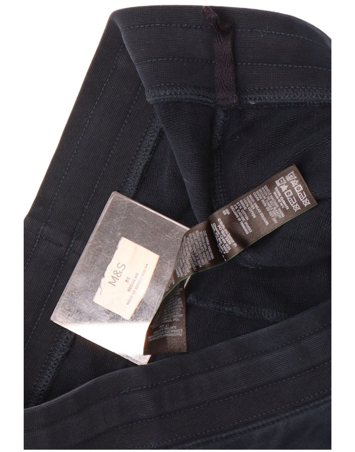 Marks & Spencer Mens Regular Sport Shorts Medium Navy Blue Cotton
