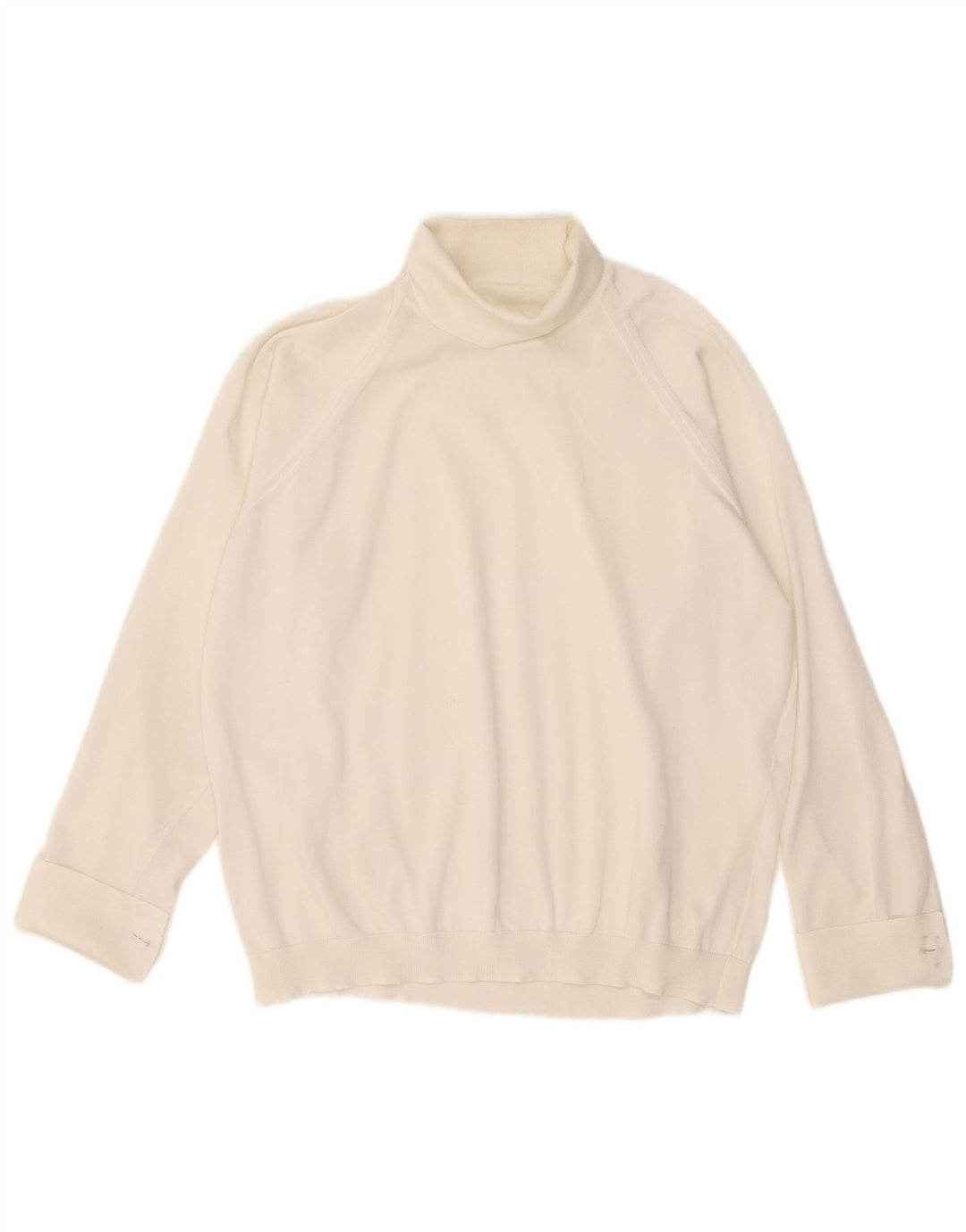 Vintage Womens Oversized Long Sleeve Blouse Top UK 16 Large White