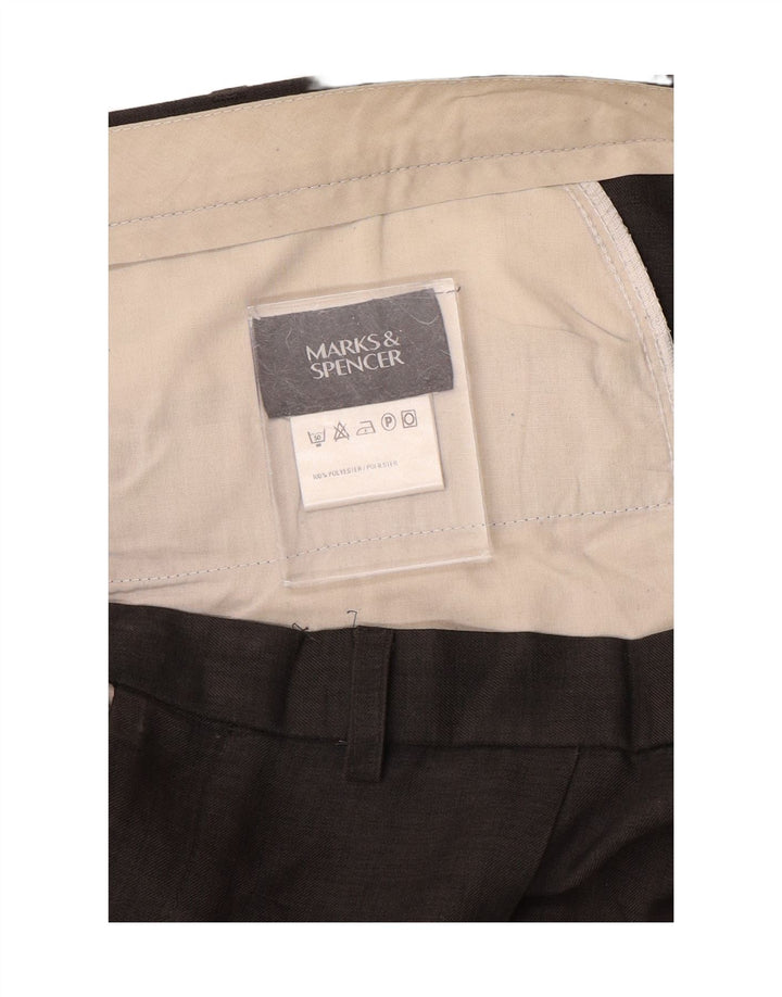 Marks & Spencer Mens Pegged Suit Trousers W44 L29 Grey Polyester