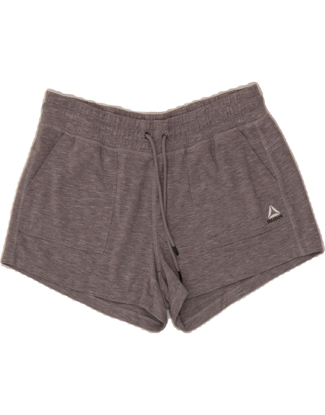 REEBOK Womens Sport Shorts UK 10 Small  Grey Rayon Vintage Reebok and Second-Hand Reebok from Messina Hembry 