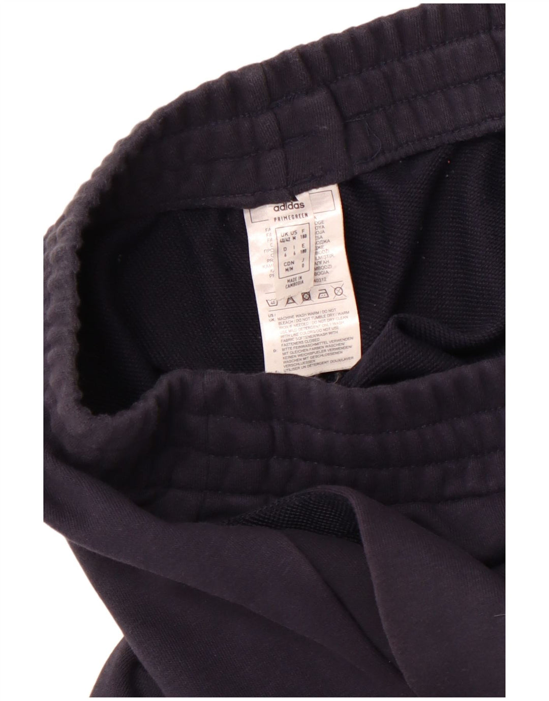 ADIDAS Mens Tracksuit Trousers Joggers UK 40/42 Medium Navy Blue Cotton