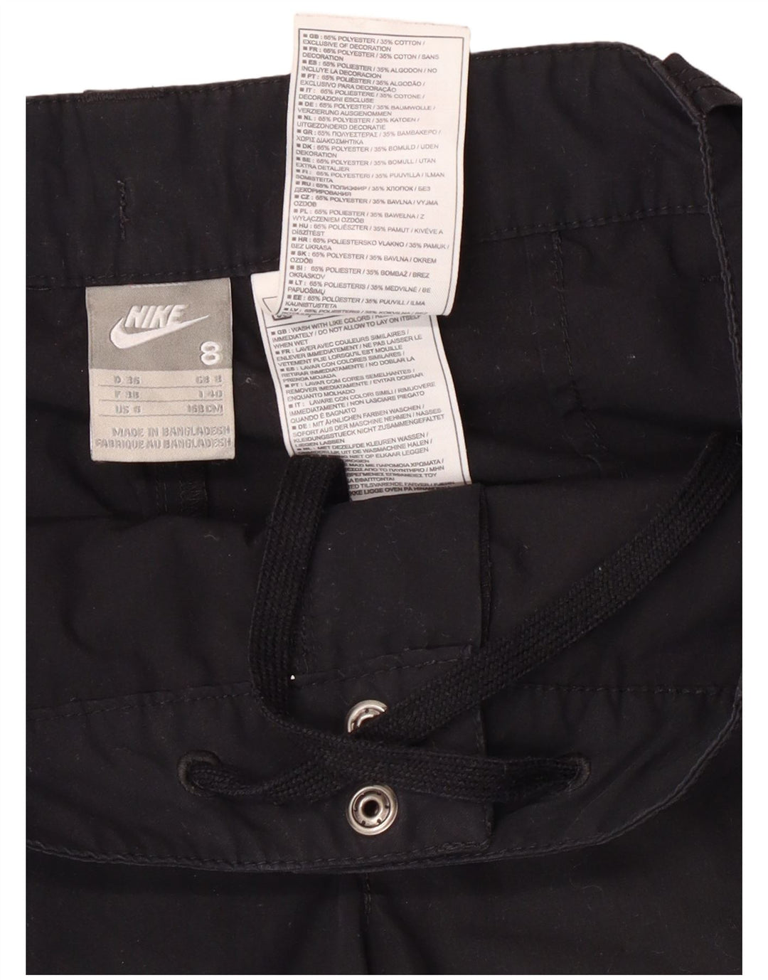 Nike Womens Straight Cargo Trousers UK 8 Small W28 L26 Black Polyester