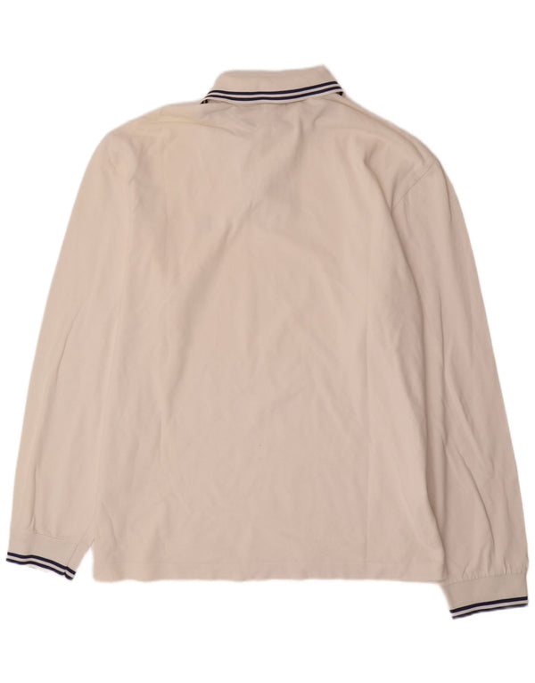 MARINA YACHTING Mens Long Sleeve Polo Shirt 3XL White Cotton