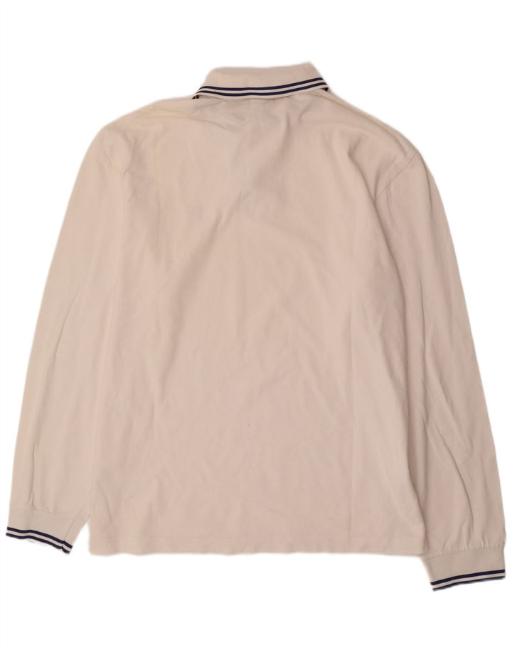 MARINA YACHTING Mens Long Sleeve Polo Shirt 3XL White Cotton