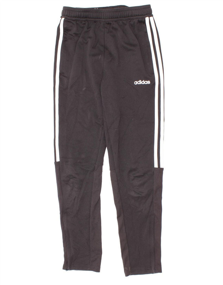 Adidas Boys Climalite Tracksuit Trousers 11-12 Years Black Polyester