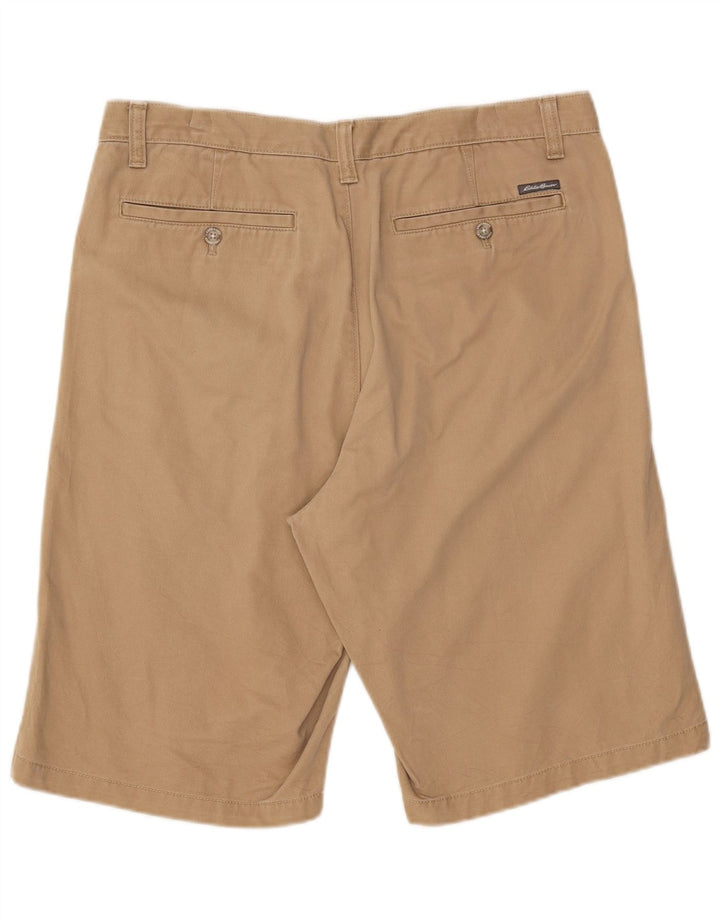 EDDIE BAUER Mens Chino Shorts W34 Large Beige Cotton