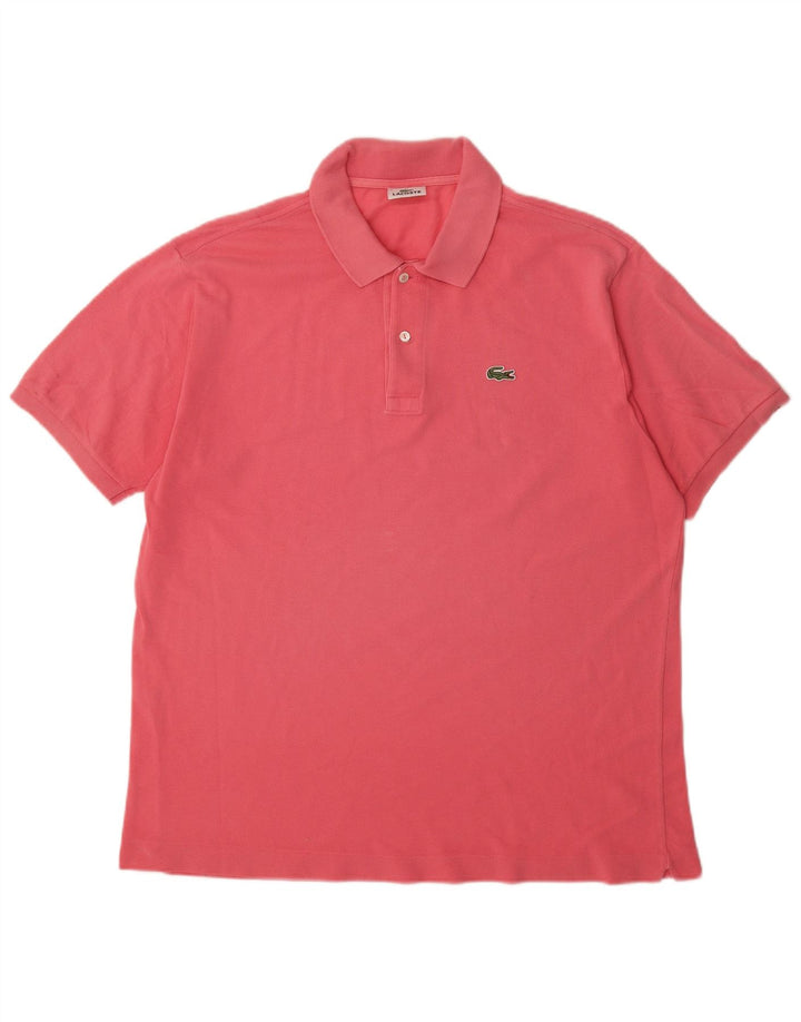 LACOSTE Mens Polo Shirt Size 6 XL Pink Cotton
