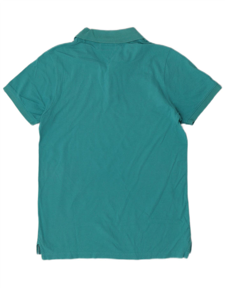 Tommy Hilfiger Mens Polo Shirt Large Turquoise