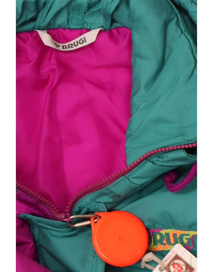 Brugi Womens Ski Jumpsuit IT 44 Medium Green Colourblock Polyamide