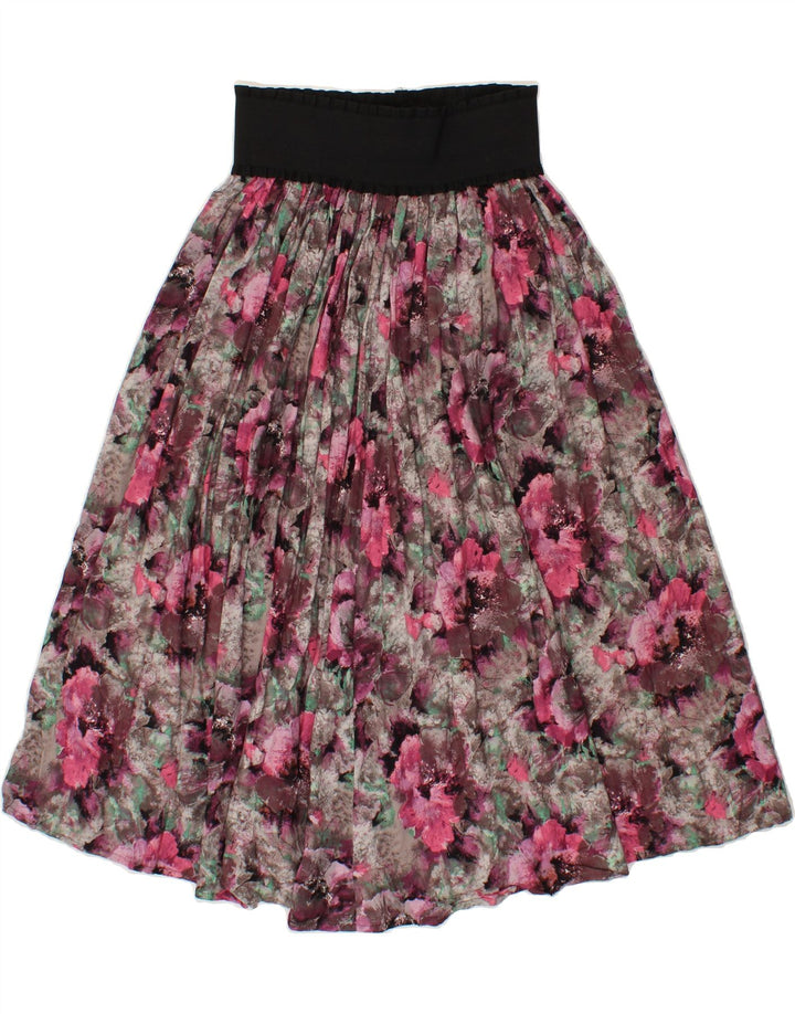 VINTAGE Womens Flared Skirt W28 Medium  Multicoloured Floral Vintage Vintage and Second-Hand Vintage from Messina Hembry 