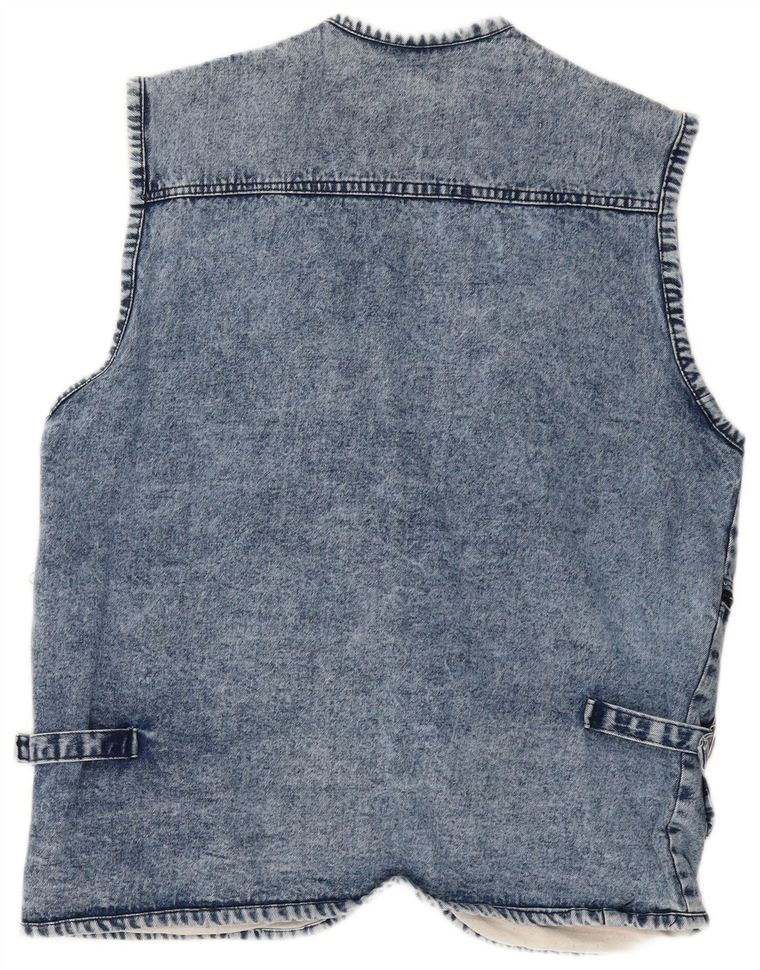 VINTAGE Mens Denim Gilet UK 44 2XL Blue