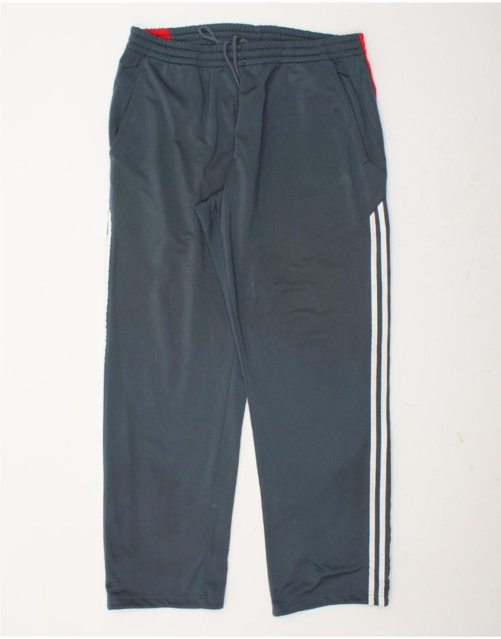 ADIDAS Mens Tracksuit Trousers UK 42/44 Large  Blue Colourblock Polyester