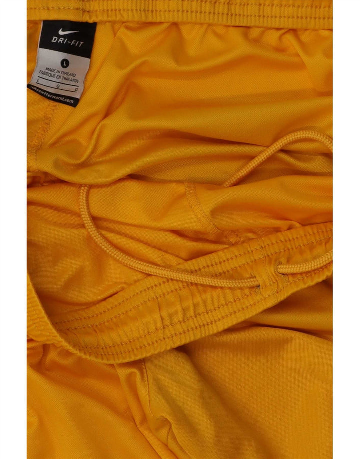 Nike Mens Dri Fit Sport Shorts Large Yellow Polyester