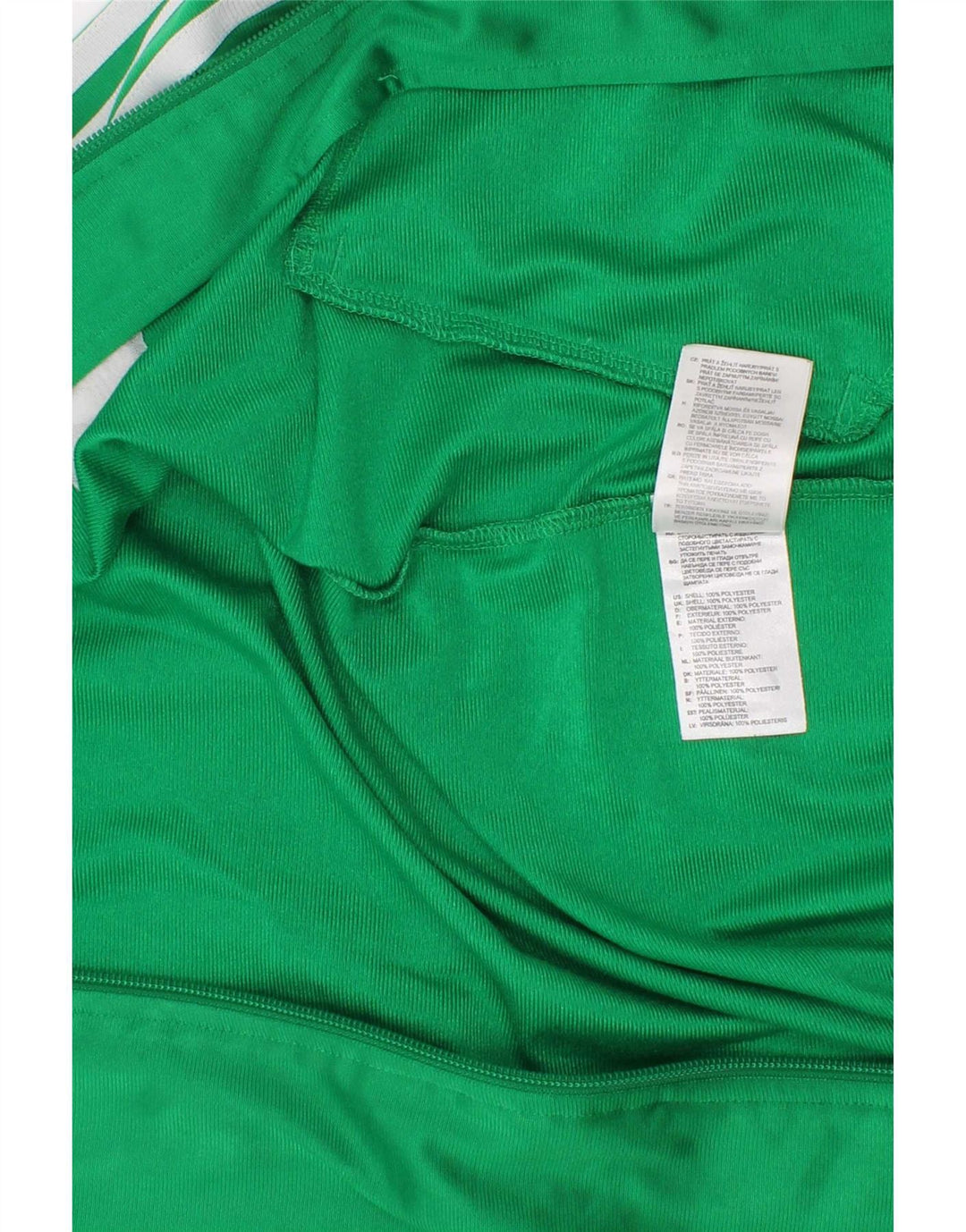 Adidas Boys Graphic Tracksuit Top Jacket 7-8 Years Green Polyester