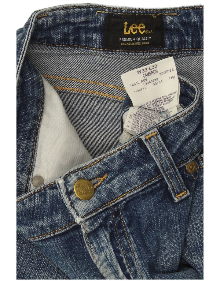 Lee Mens Cameron Bootcut Jeans W33 L33 Blue Cotton