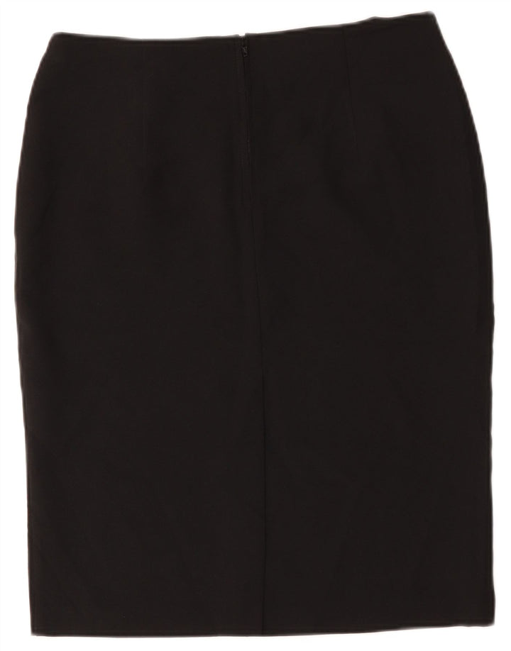 Marks & Spencer Womens Pencil Skirt UK 12 Medium W34 Black Polyester