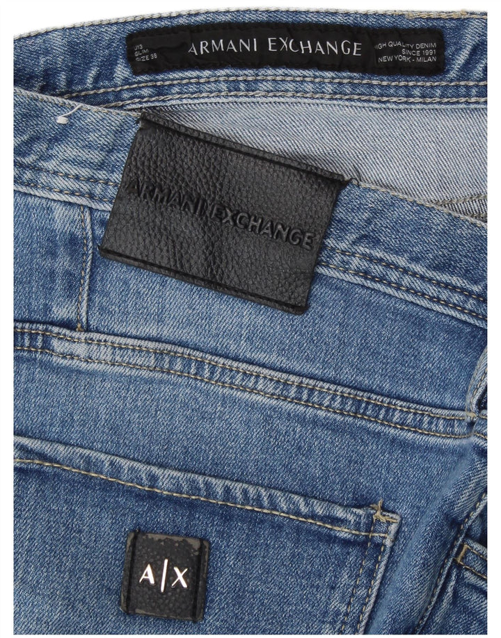 ARMANI EXCHANGE Mens Milan Slim Jeans W38 L29 Blue Cotton