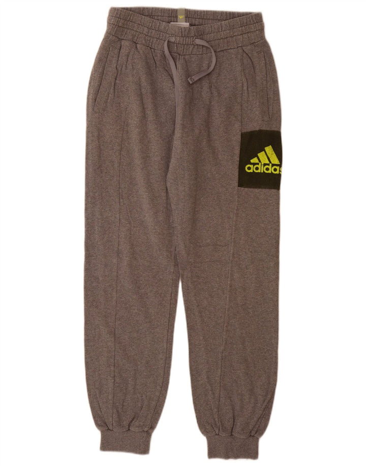 Adidas Mens Tracksuit Trousers Joggers UK 36/38 Small Grey Cotton