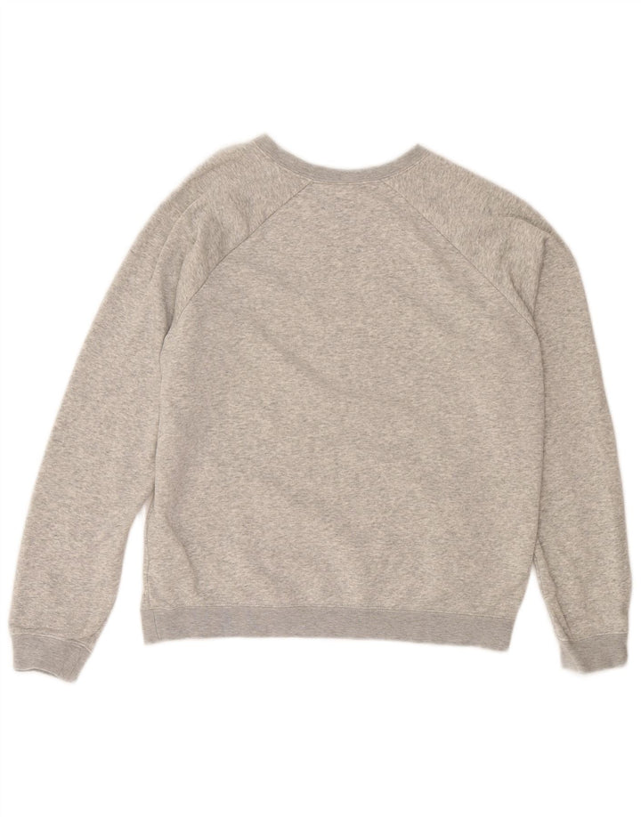 Nike Womens Graphic Oversized Sweatshirt Jumper UK 10 Small Grey Cotton