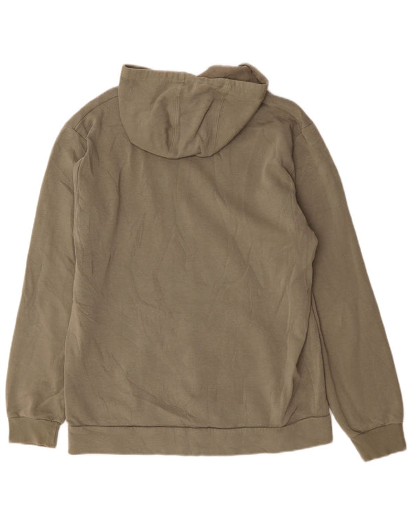 Adidas Mens Graphic Hoodie Jumper Medium Khaki Cotton