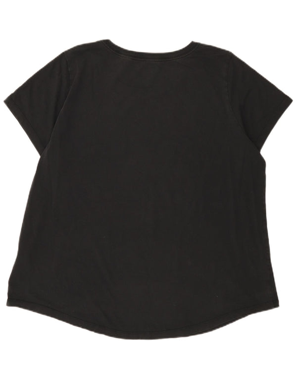 Nike Womens Graphic T-Shirt Top UK 18 XL Black Cotton