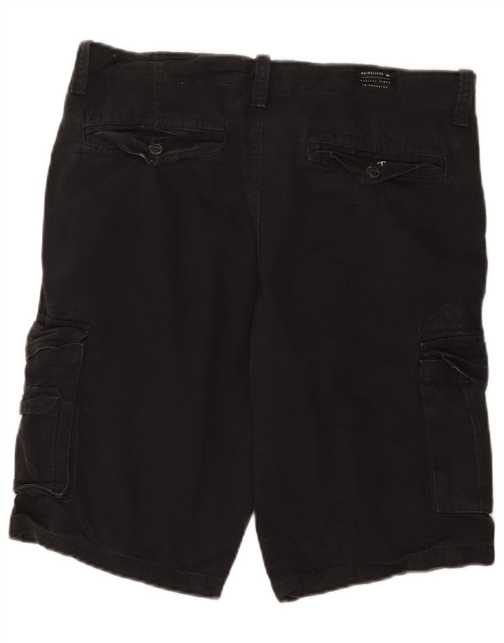 Quiksilver Mens Cargo Shorts W32 Large Black Cotton