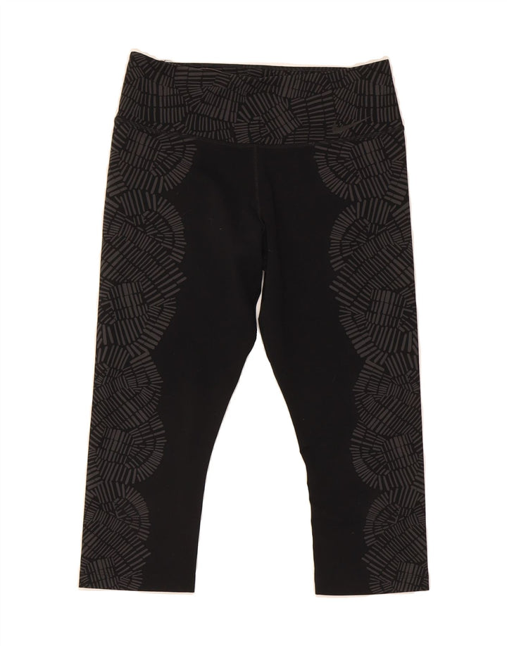 NIKE Womens Dri Fit Abstract Pattern Capri Leggings UK 14 Medium  Black Vintage Nike and Second-Hand Nike from Messina Hembry 