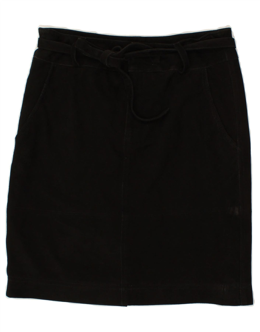 VINTAGE Womens Straight Skirt UK 12 Medium W30 Black Polyester Vintage Vintage and Second-Hand Vintage from Messina Hembry 