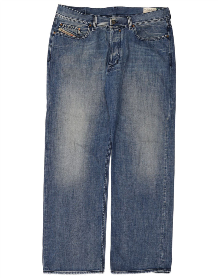 DIESEL Mens Quratt Straight Jeans W36 L32 Blue Cotton