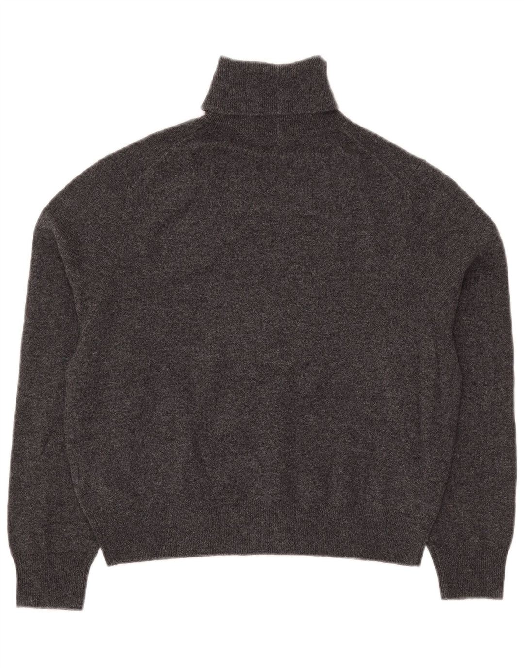 Massimo Dutti Womens Crop Roll Neck Jumper Sweater UK 10 Small Grey
