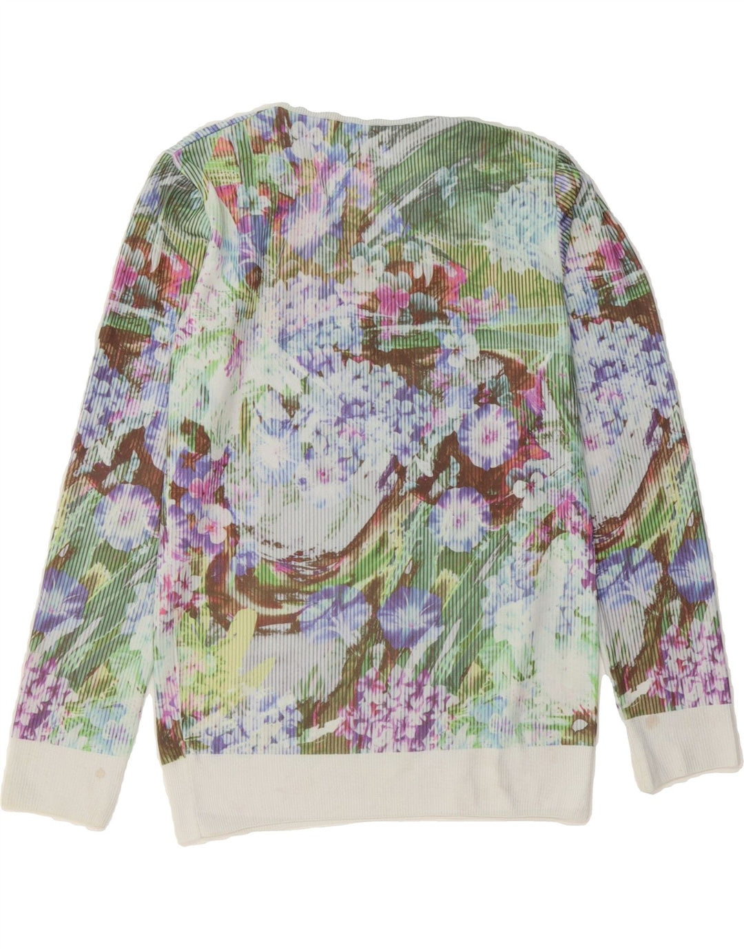 COLMAR Womens Sweatshirt Jumper UK 10 Small Multicoloured Floral Polyamide Vintage Colmar and Second-Hand Colmar from Messina Hembry 