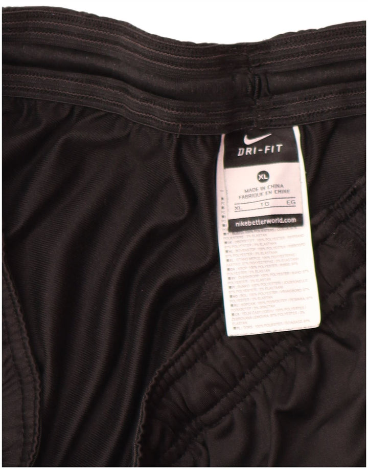 Nike Mens Dri Fit Tracksuit Trousers XL Black Polyester