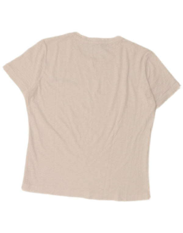 Calvin Klein Jeans Womens T-Shirt Top UK 14 Medium White