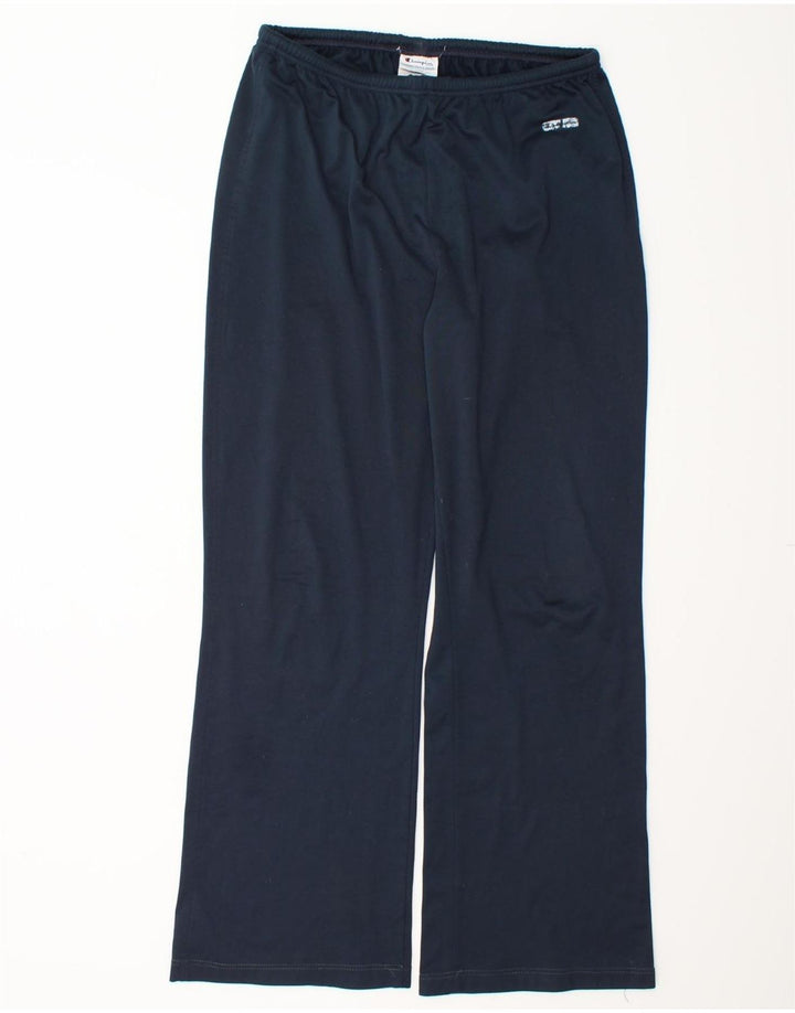 CHAMPION Womens Tracksuit Trousers UK 14 Large  Navy Blue Polyester Vintage Champion and Second-Hand Champion from Messina Hembry 