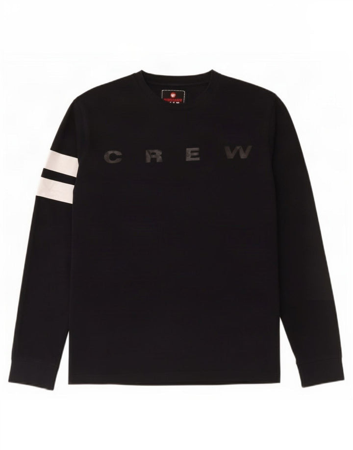 Murphy & Nye Mens Graphic Top Long Sleeve Large Navy Blue Colourblock
