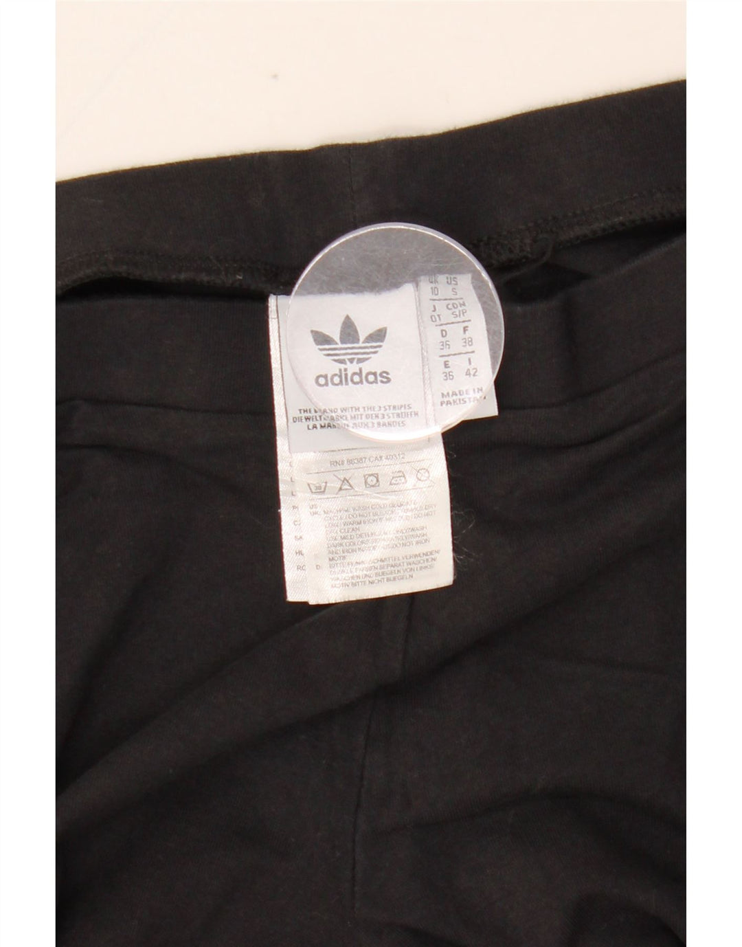 ADIDAS Womens Leggings UK 10 Small  Black Cotton