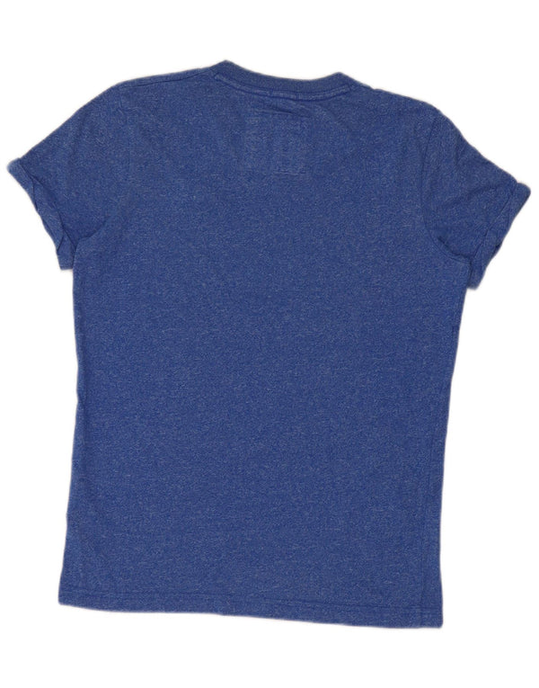 Abercrombie & Fitch Mens Muscle Fit T-Shirt Top Small Blue Flecked Cotton