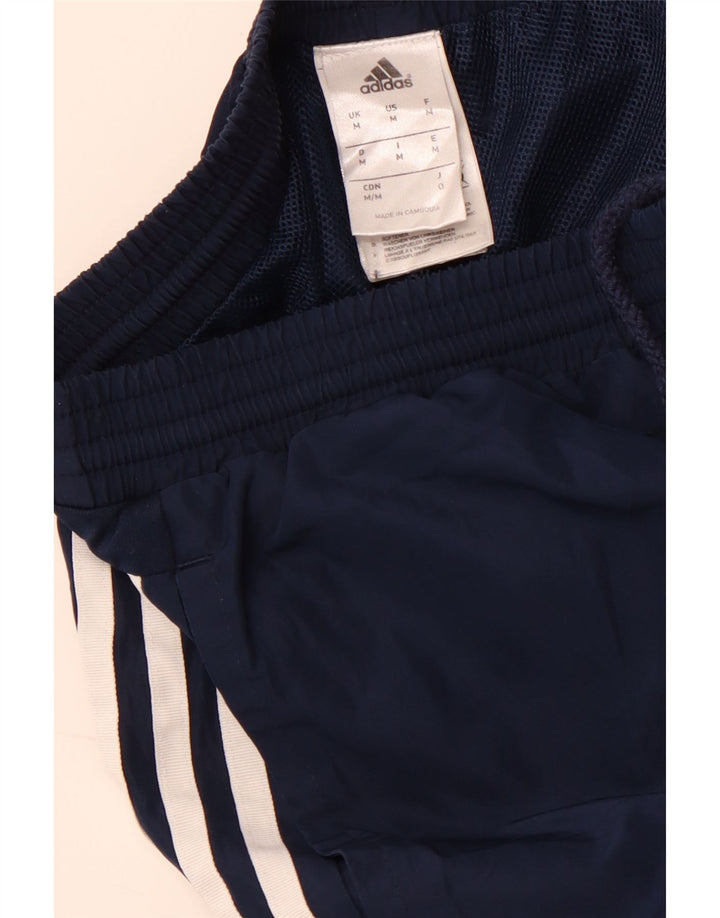 ADIDAS Womens Tracksuit Trousers Joggers Medium Navy Blue Polyester Sports