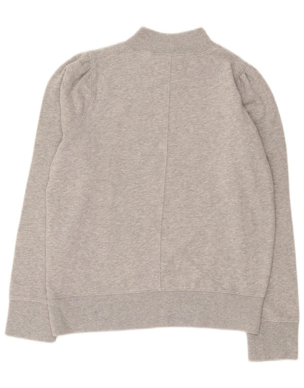 Gap Womens Oversized Sweatshirt Jumper UK 10 Small Grey Flecked Cotton