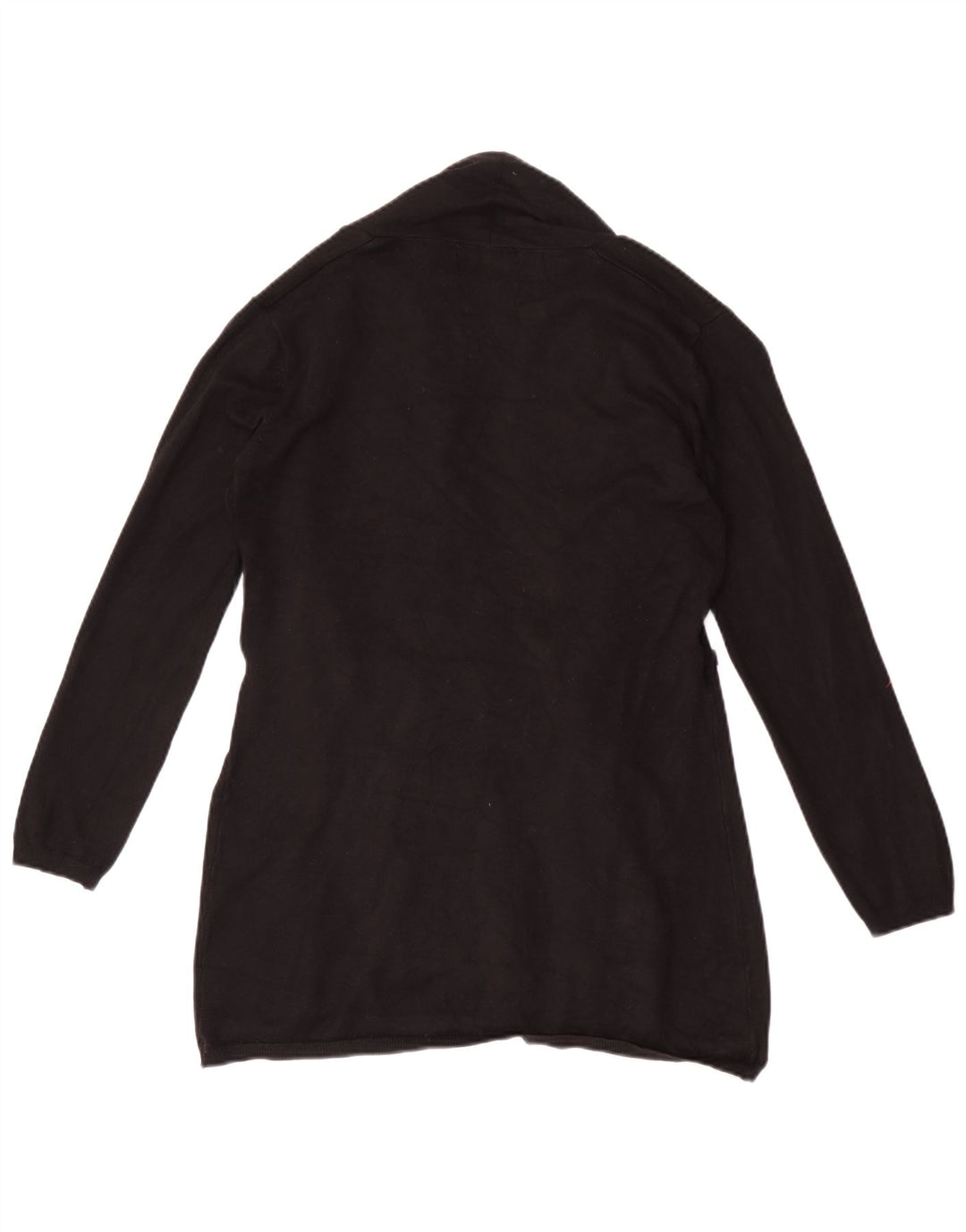 Zara Womens Open Cardigan Sweater UK 12 Medium Black Viscose