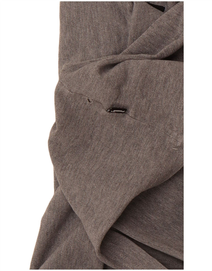 PUMA Mens Polo Shirt Medium Grey Cotton