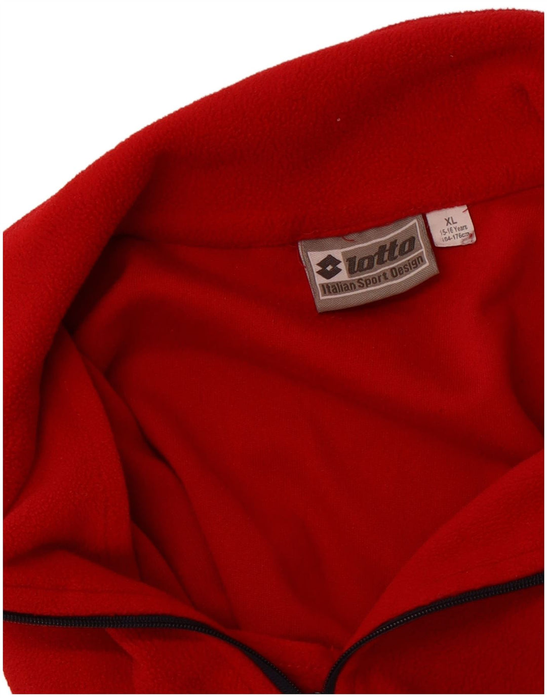 LOTTO Boys Zip Neck Fleece Jumper 15-16 Years XL Red