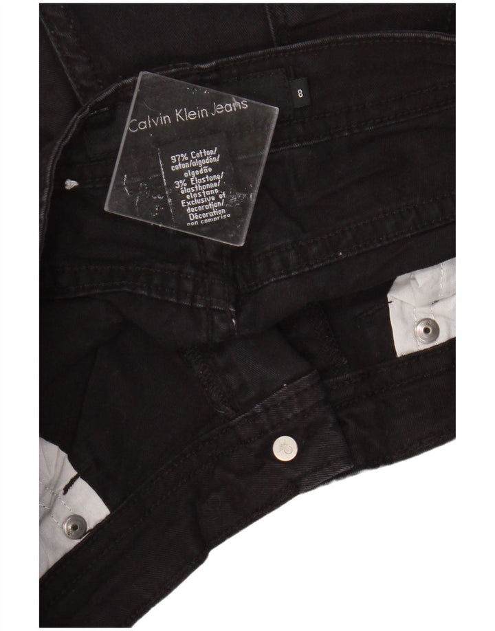 Calvin Klein Womens Denim Shorts US 8 Medium W28  Black Cotton