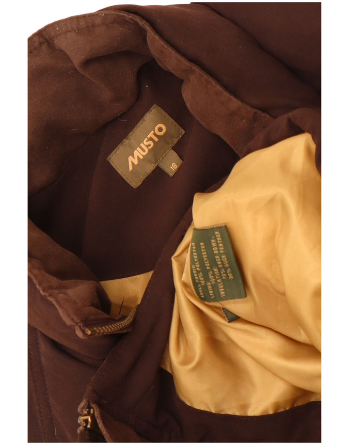 Musto Womens Padded Gilet UK 16 Large Brown Polyester
