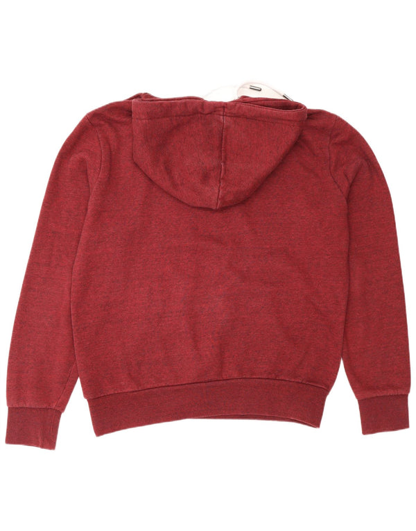 Superdry Mens Graphic Hoodie Jumper XL Burgundy Cotton