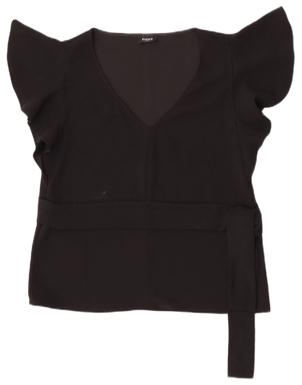 Marella Womens EMME Blouse Top UK 14 Large Black Polyester